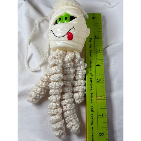 Four handmade mummy blow mold head halloween decor 8x2 DIY craft projects - Picture 5 of 5